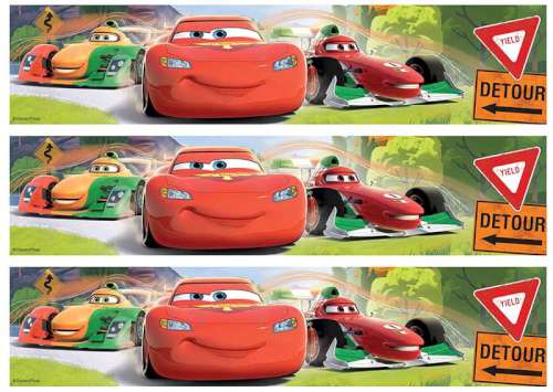Lightning Mcqueen #2 Edible Icing Cake Strips - Click Image to Close